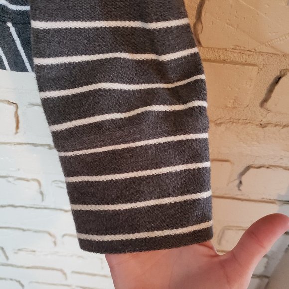 LOFT Ann Taylor Striped Snap Button Jacket Blazer - Picture 7 of 16